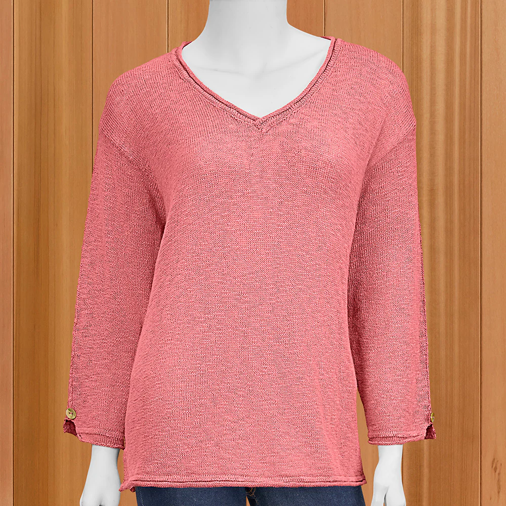 Lulu-B Lightweight V-Neck Sweater - Image 4