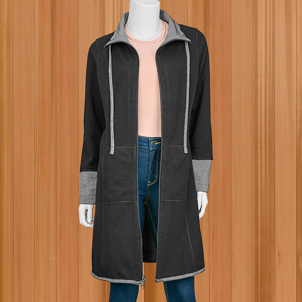 Lulu-B Long Mini-Stripe Reversible Jacket - Image 2