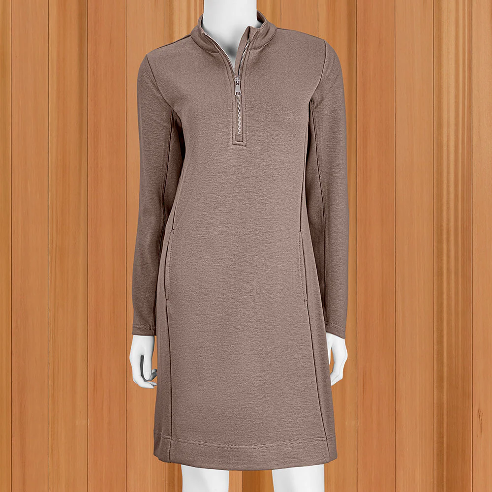 Lulu-B Scuba Zip-Neck Dress - Image 2