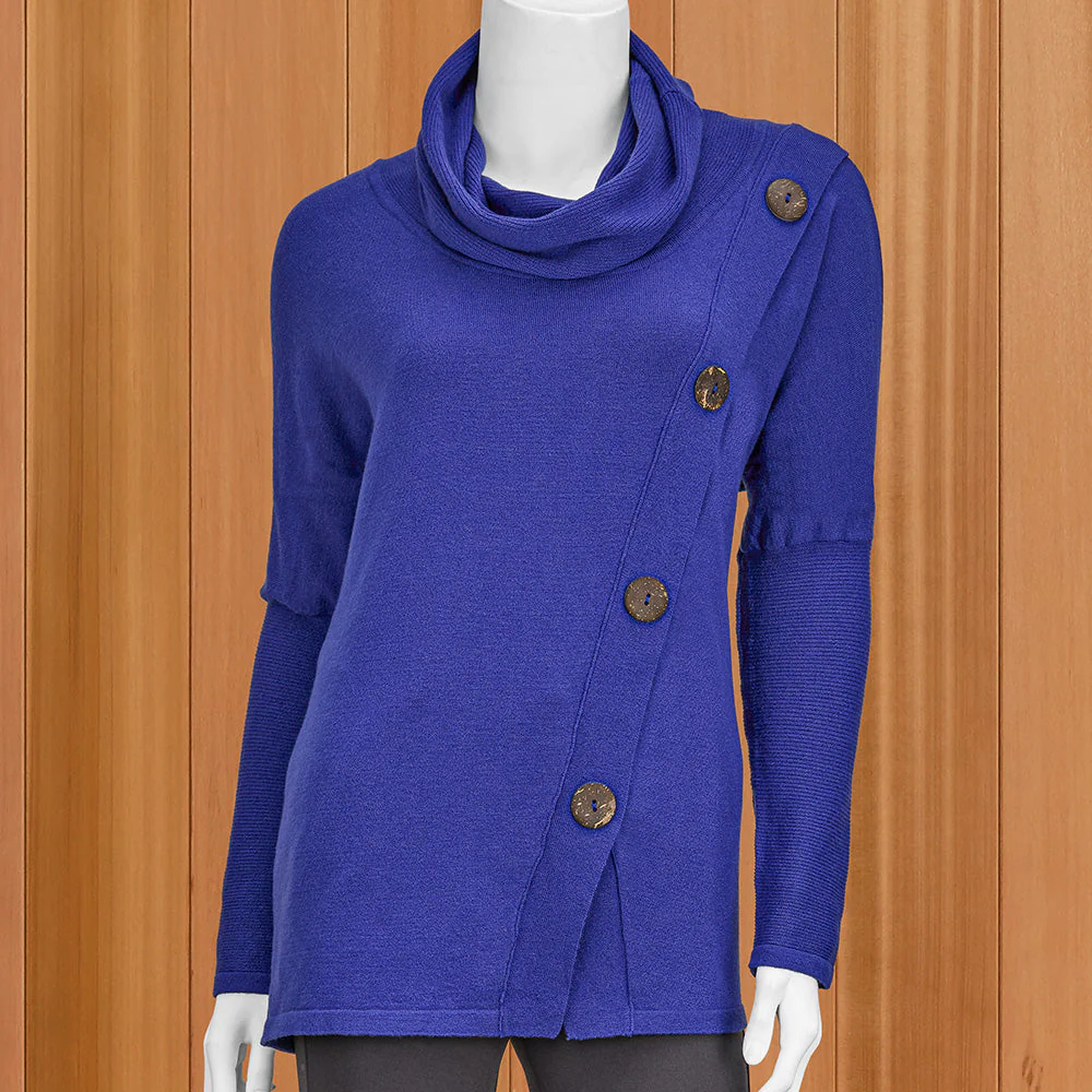 Lulu-B Super-Soft Crossover Cowl Pullover