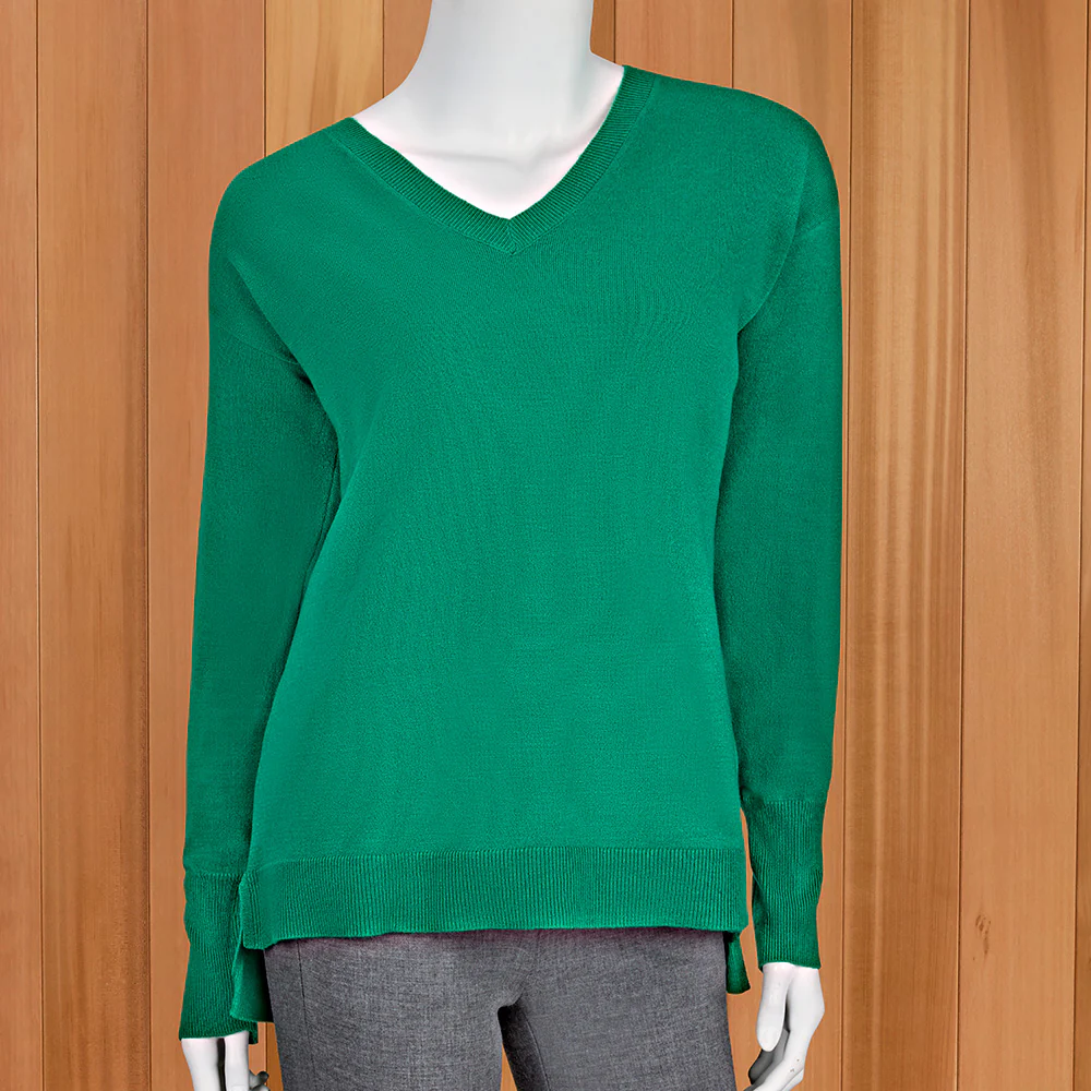 Lulu-B Super-Soft Lightweight V-Neck Sweater