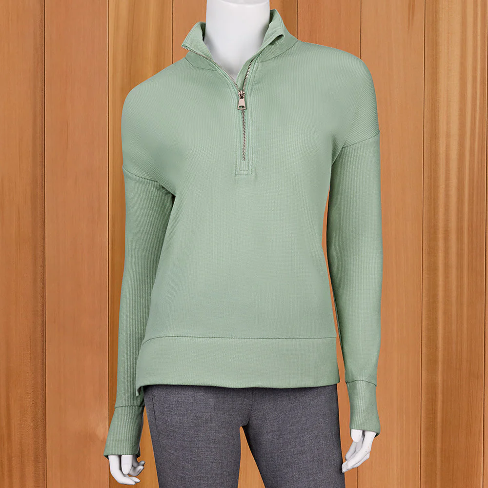 Lulu-B Textured Half-Zip Pullover