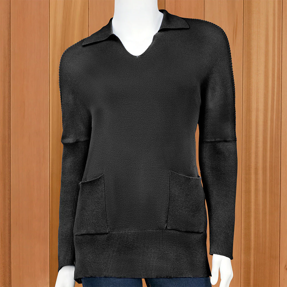 LuLu-B Two-Pocket Polo Sweater - Image 2