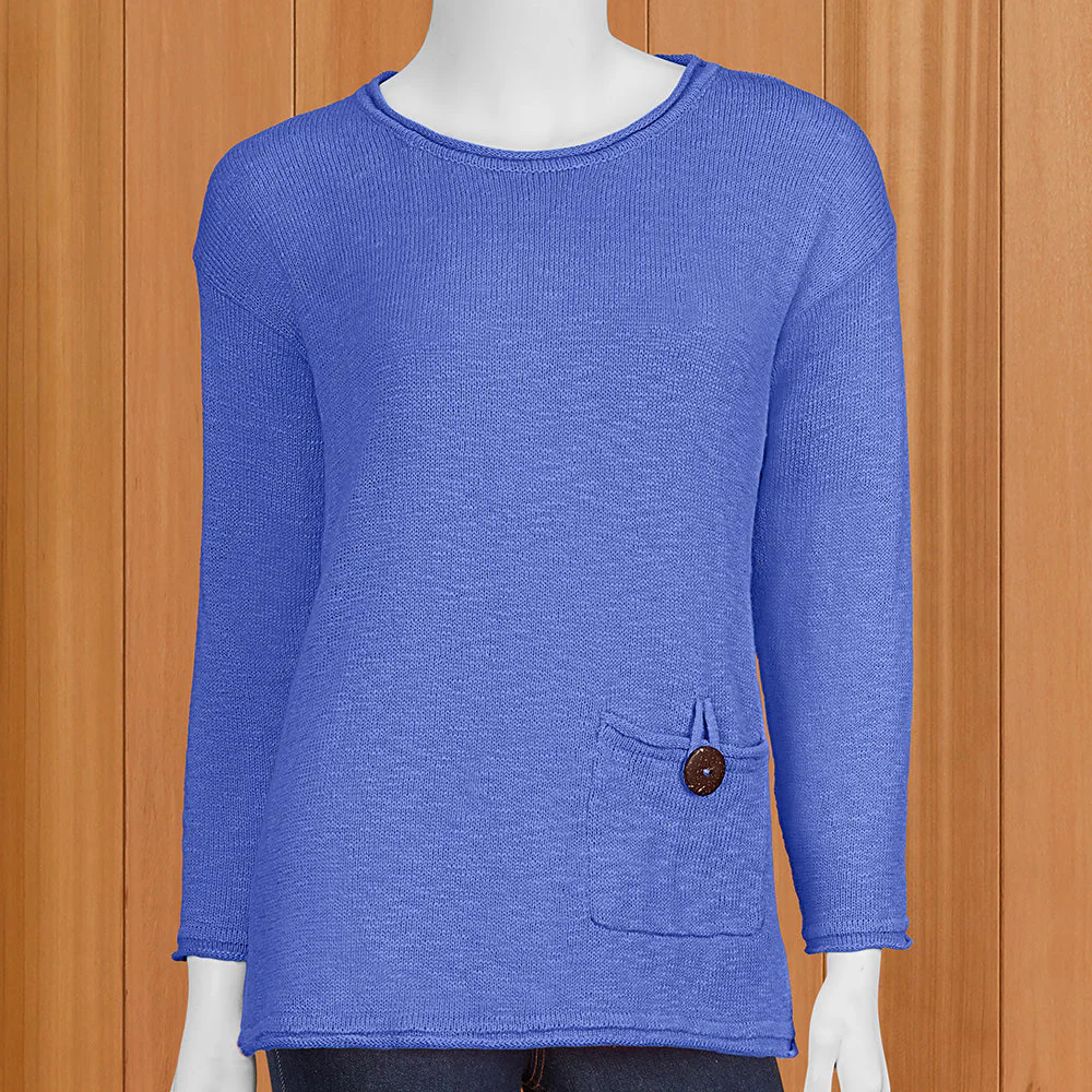 LuLu-B Women's Lightweight Button-Pocket Sweater - Image 2