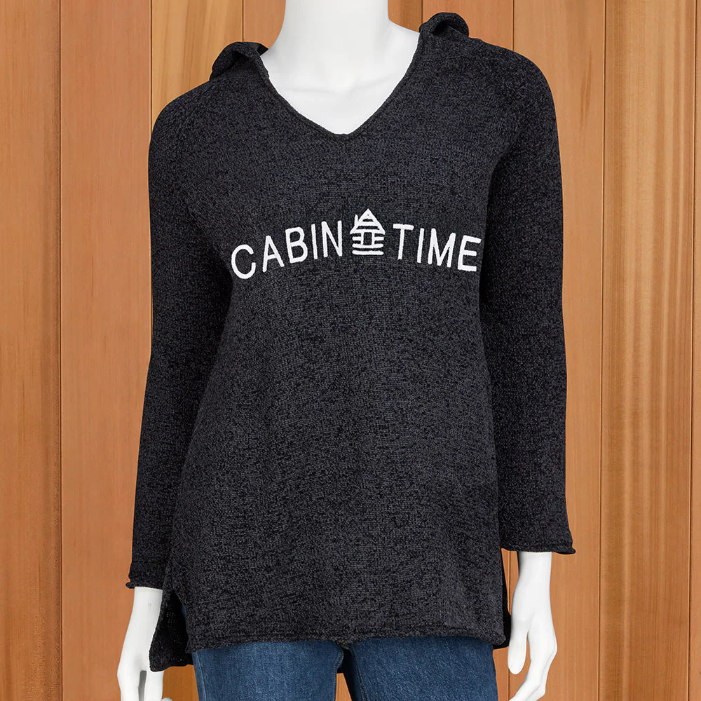 LuLu-B Women's Lightweight Chenille Hoodie, Cabin Time - Image 2