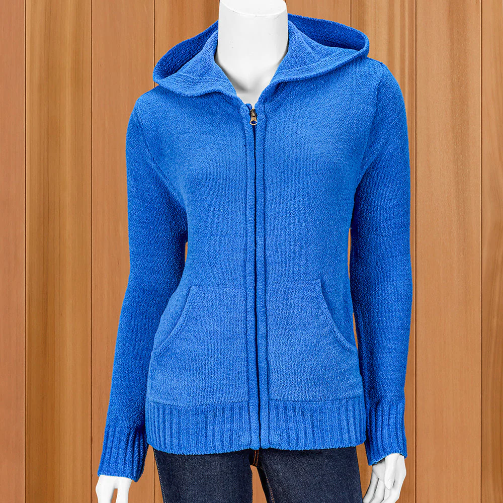 Lulu-B Women's Lightweight Chenille Hoodie Jacket - Image 2