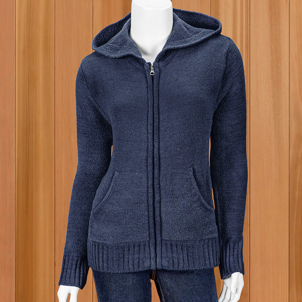 Lulu-B Women's Lightweight Chenille Hoodie Jacket - Image 3