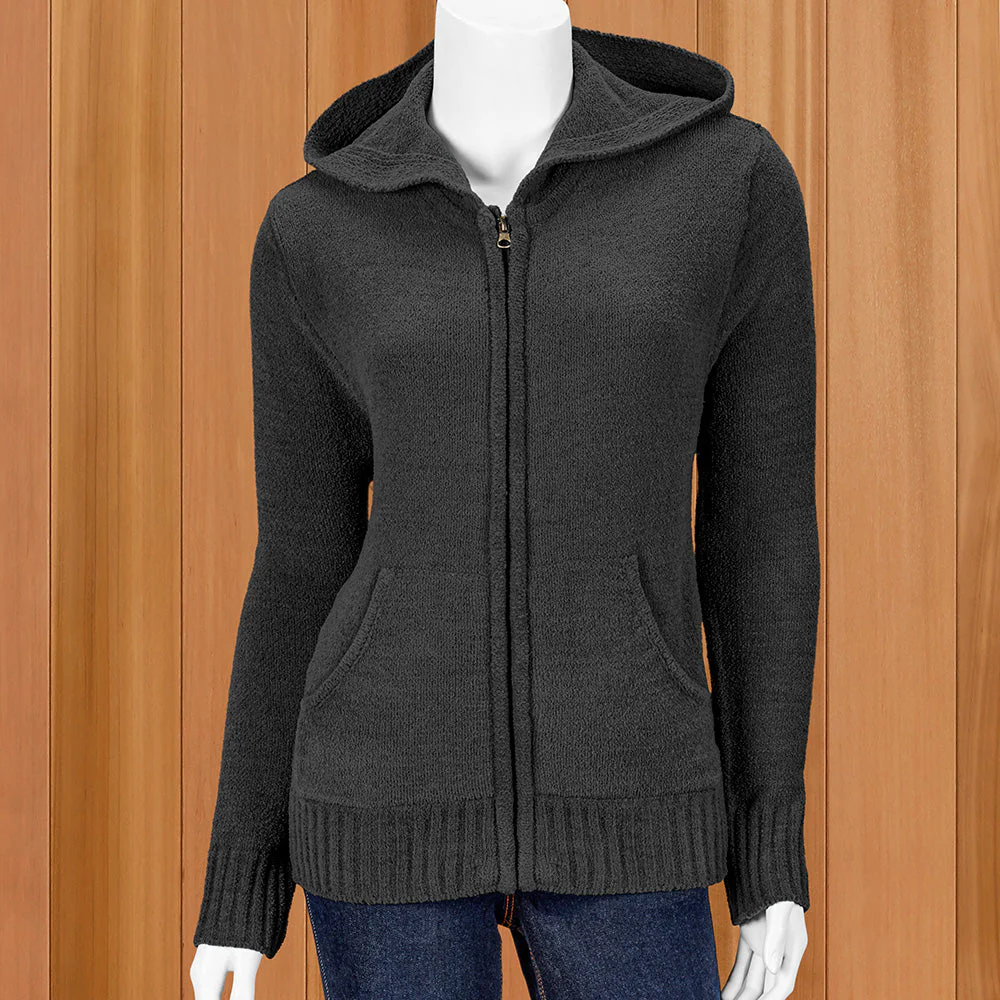 Lulu-B Women's Lightweight Chenille Hoodie Jacket - Image 4