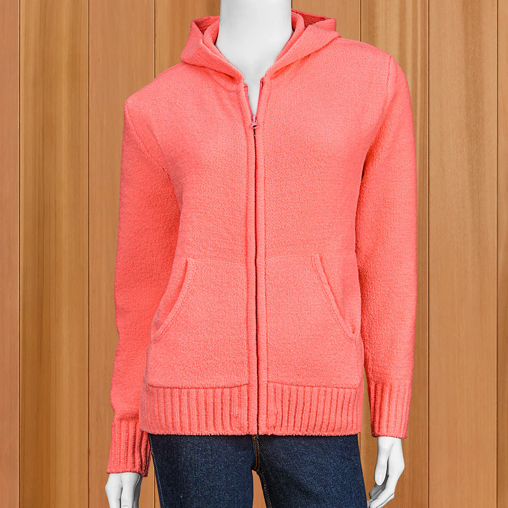 Lulu-B Women's Lightweight Chenille Hoodie Jacket - Image 5