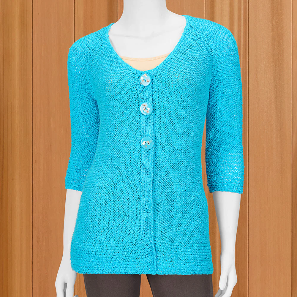 Lulu-B Women's Lightweight Three-Button Cardigan - Image 2
