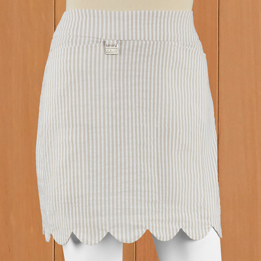 LuLu-B Women's Seersucker Scalloped Skort - Image 2