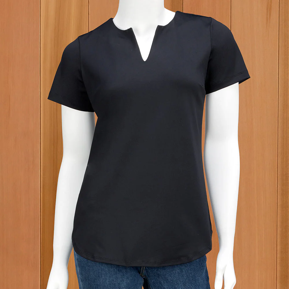 LuLu-B Women's Split Neck Sun Protection Tee - Image 2