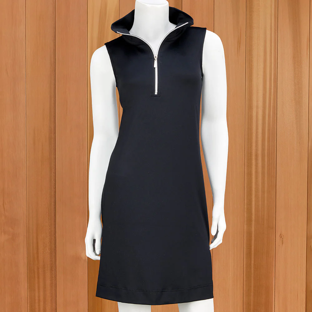 LuLu-B Women's Zip-Neck Sleeveless Sun Protection Dress