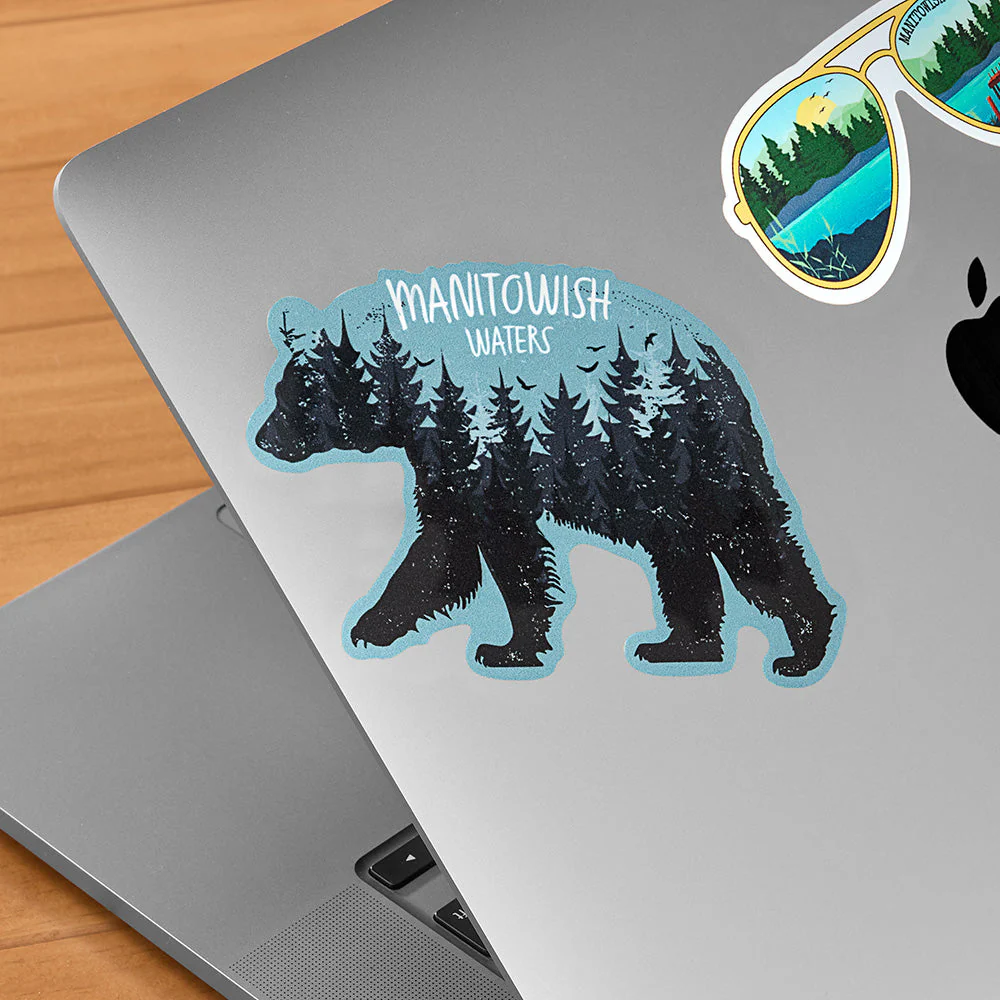 Manitowish Waters Forest Bear Sticker - Image 2