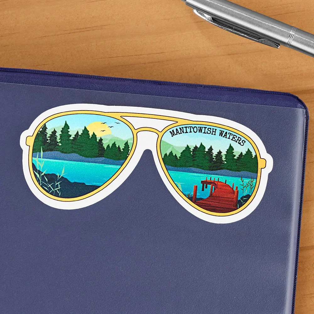 Manitowish Waters Sunglasses Sticker - Image 2