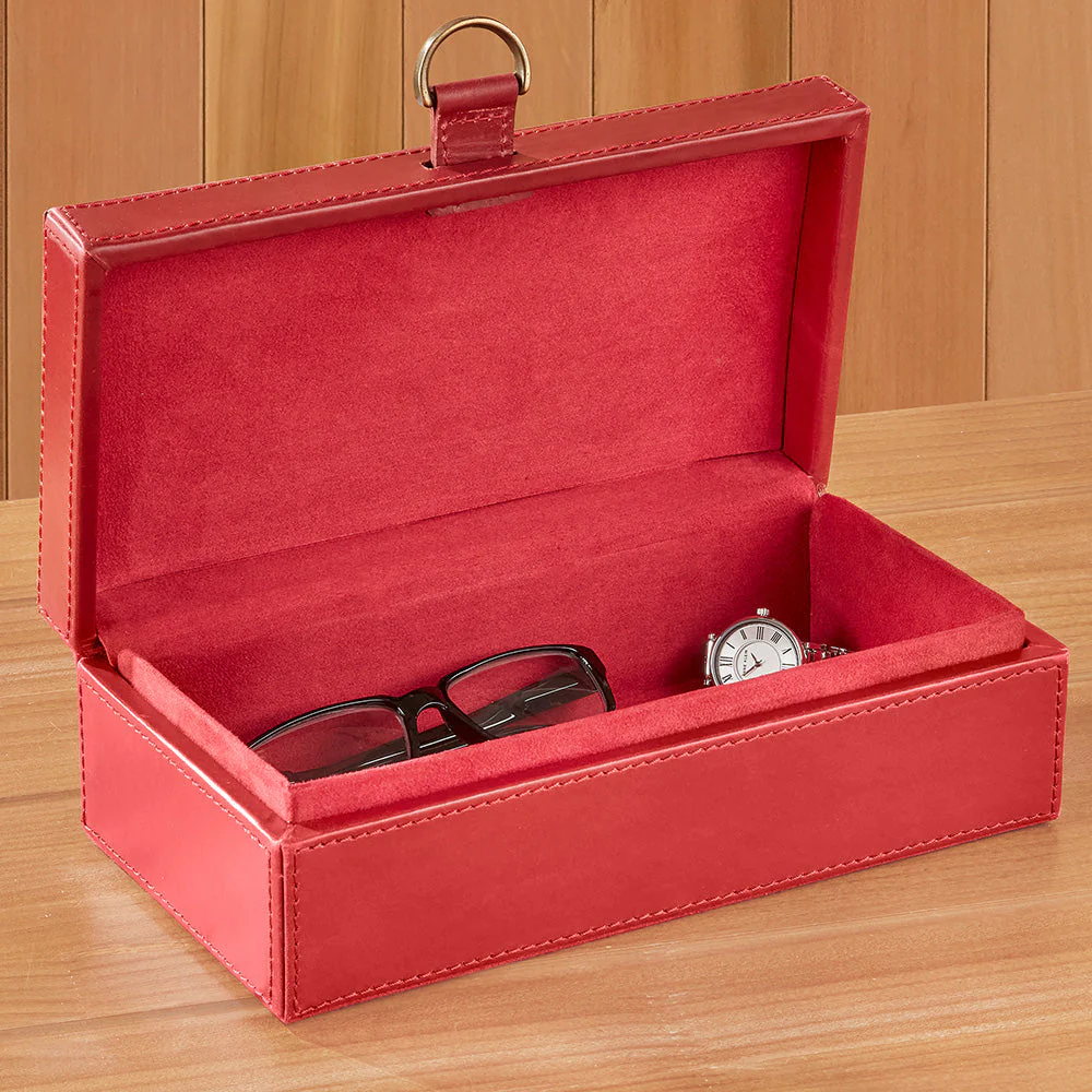 Marbled Leather D-Ring Box - Image 2
