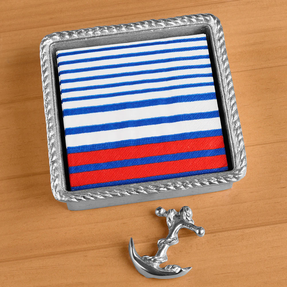 Mariposa Aluminum Napkin Holder Set, Anchor - Image 2
