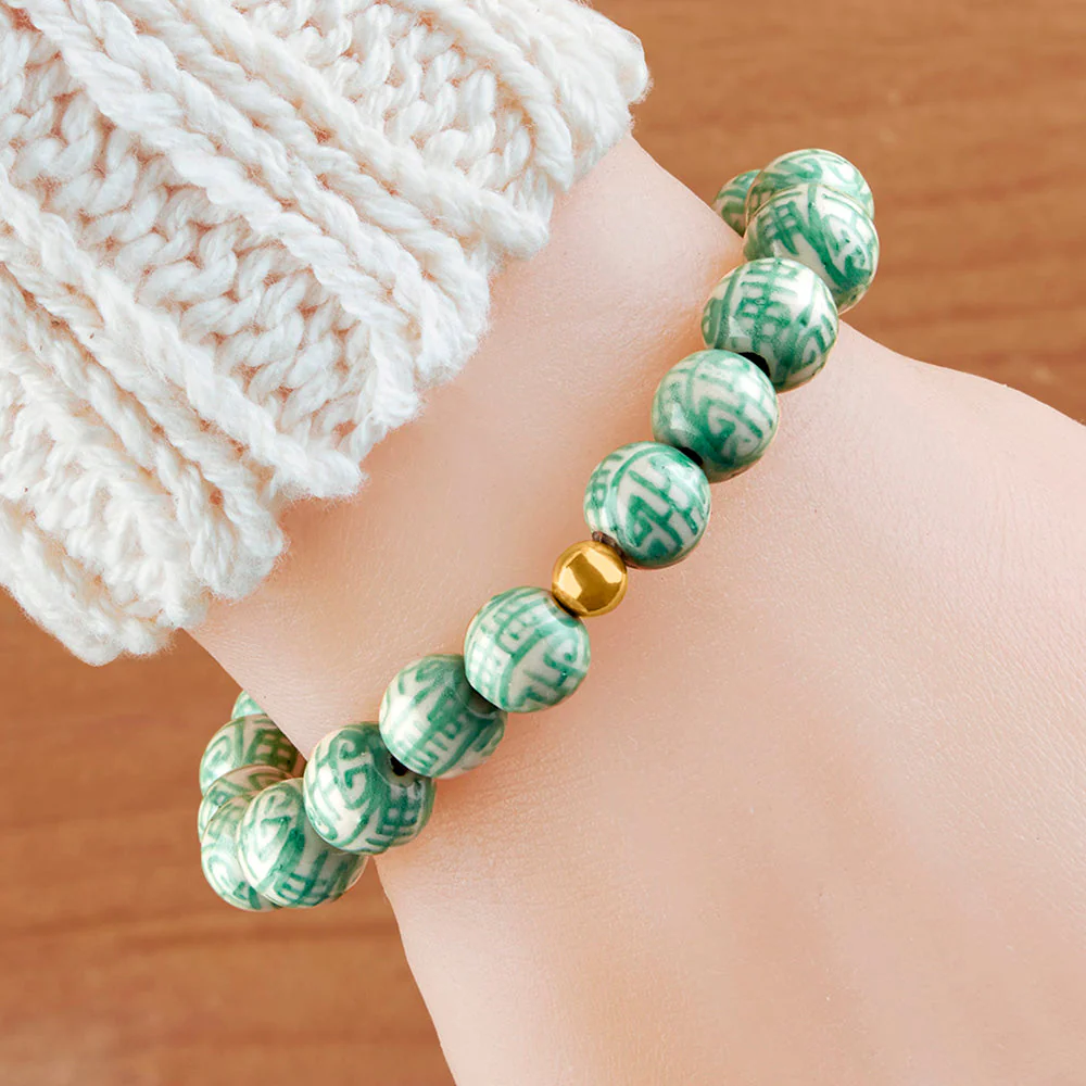 Mary Caroline Spano Chinoiserie Porcelain Bracelet - Image 2