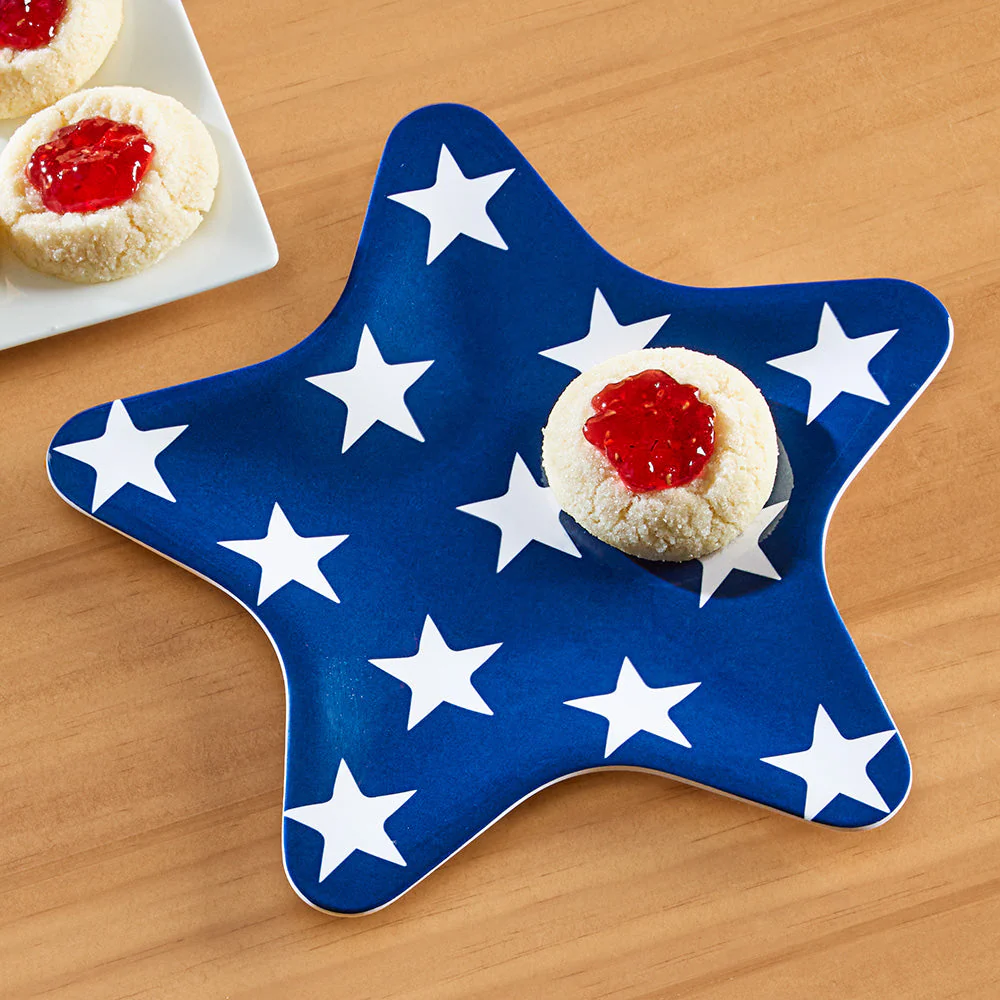 Melamine Serveware, American Flag Patriotic Star Appetizer Plate - Image 2