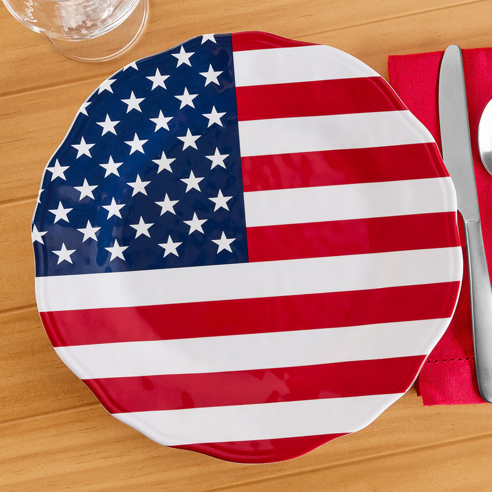 Melamine Serveware, American Flag Plates - Image 2