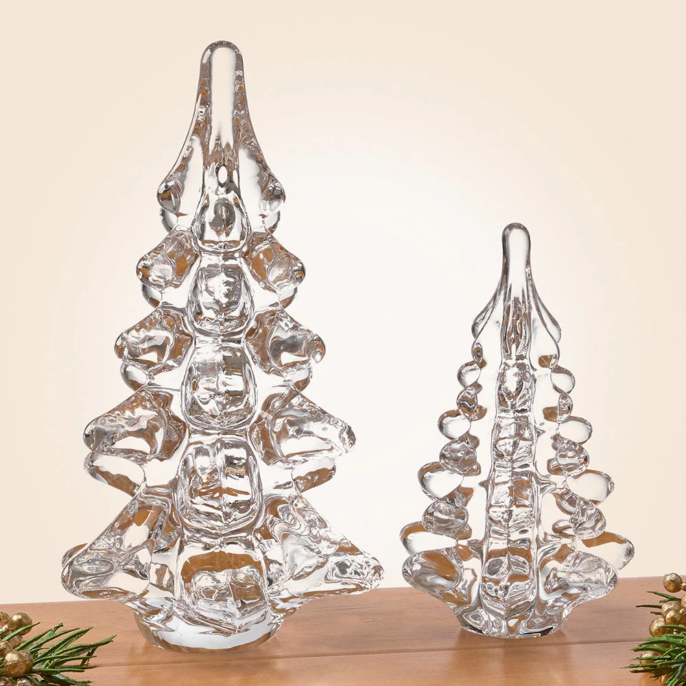 Merry & Bright Clear Glass Christmas Tree - Image 3