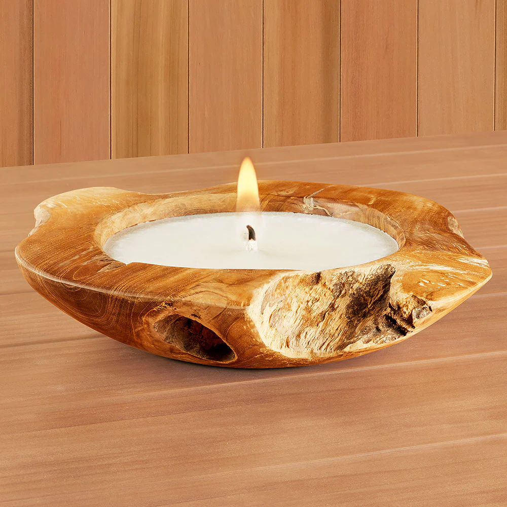 Montes Doggett Teak Bowl Candles - Image 3