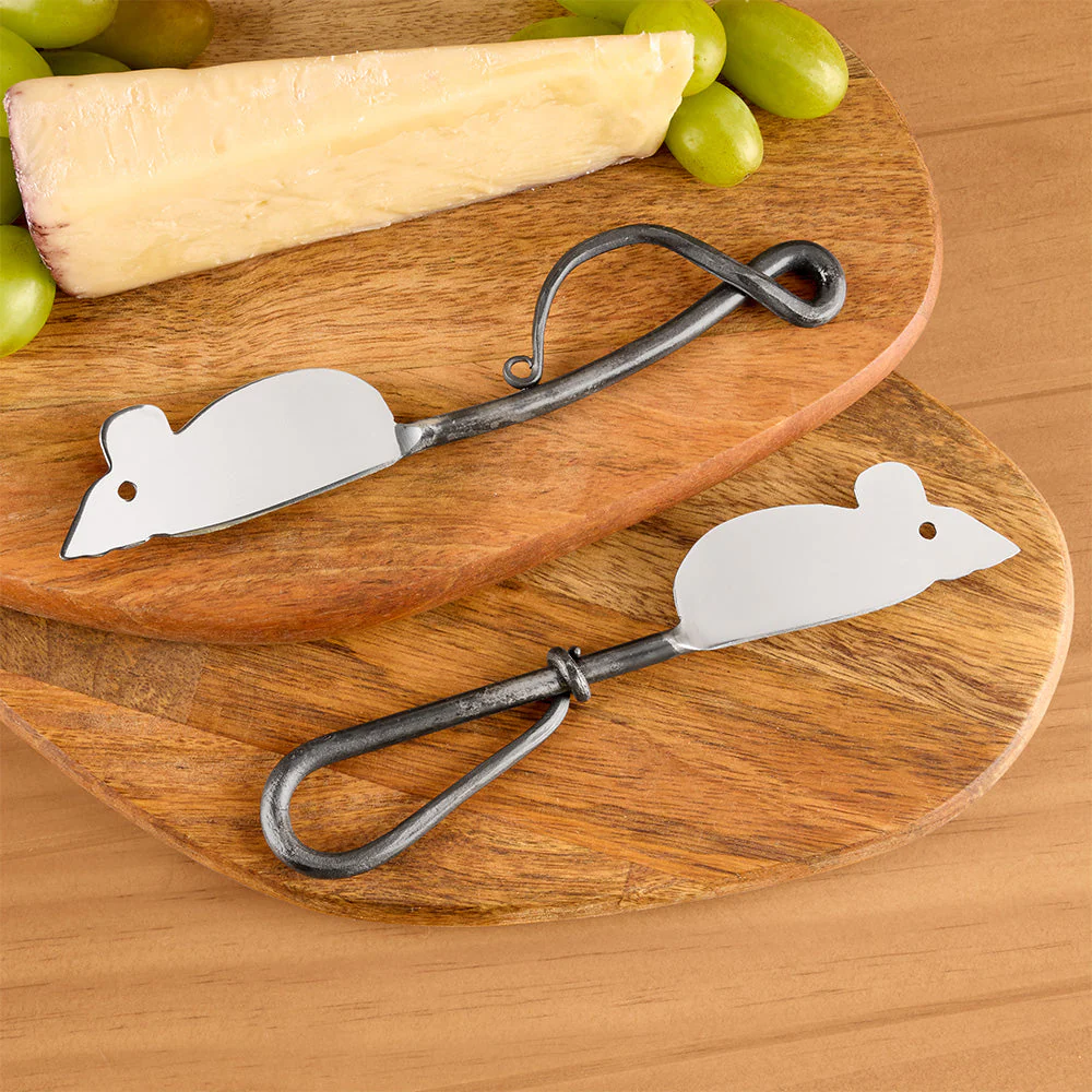 Mouse Stainless Steel Cheese Spreader Set