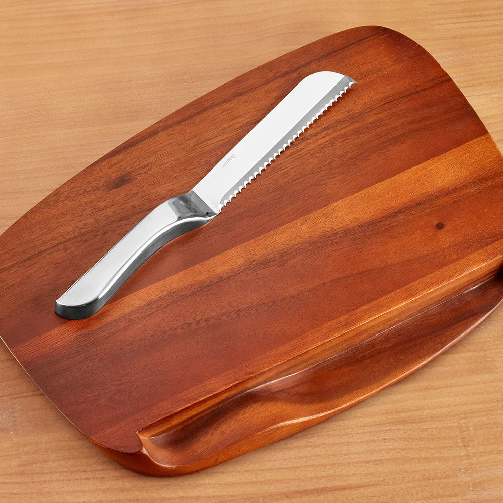 Nambé Blend Bread Cutting Board with Knife - Image 3
