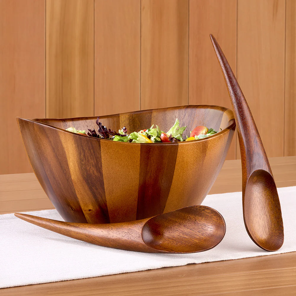 Nambé Harmony Salad Bowl and Servers Set - Image 3