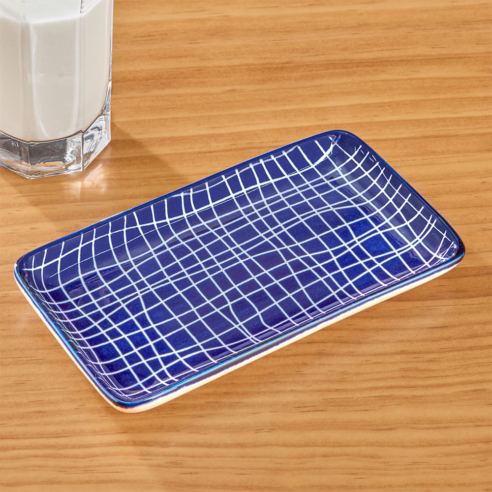 Napa Home & Garden 7" Stria Appetizer Plate, Weave Tray - Image 3