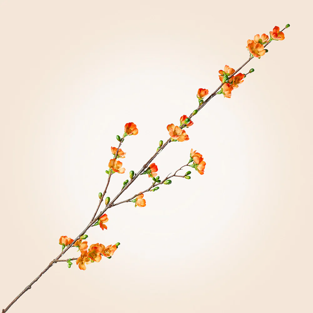 Napa Home & Garden Faux Quince Blossom Branch
