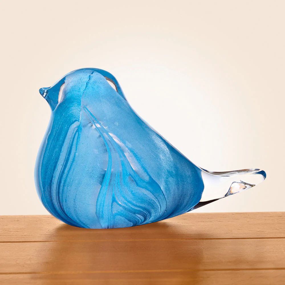 Napa Home & Garden Little Finches Glass Bluebird Figurine - Image 2
