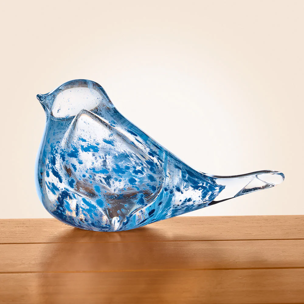Napa Home & Garden Little Finches Glass Bluebird Figurine - Image 3