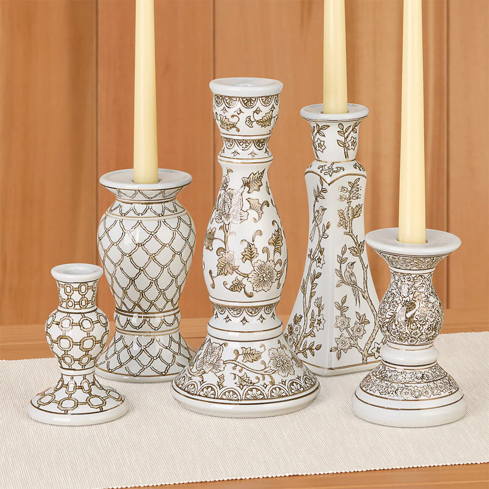 Napa Home & Garden Province Chinoiserie Taper Candleholders - Image 2