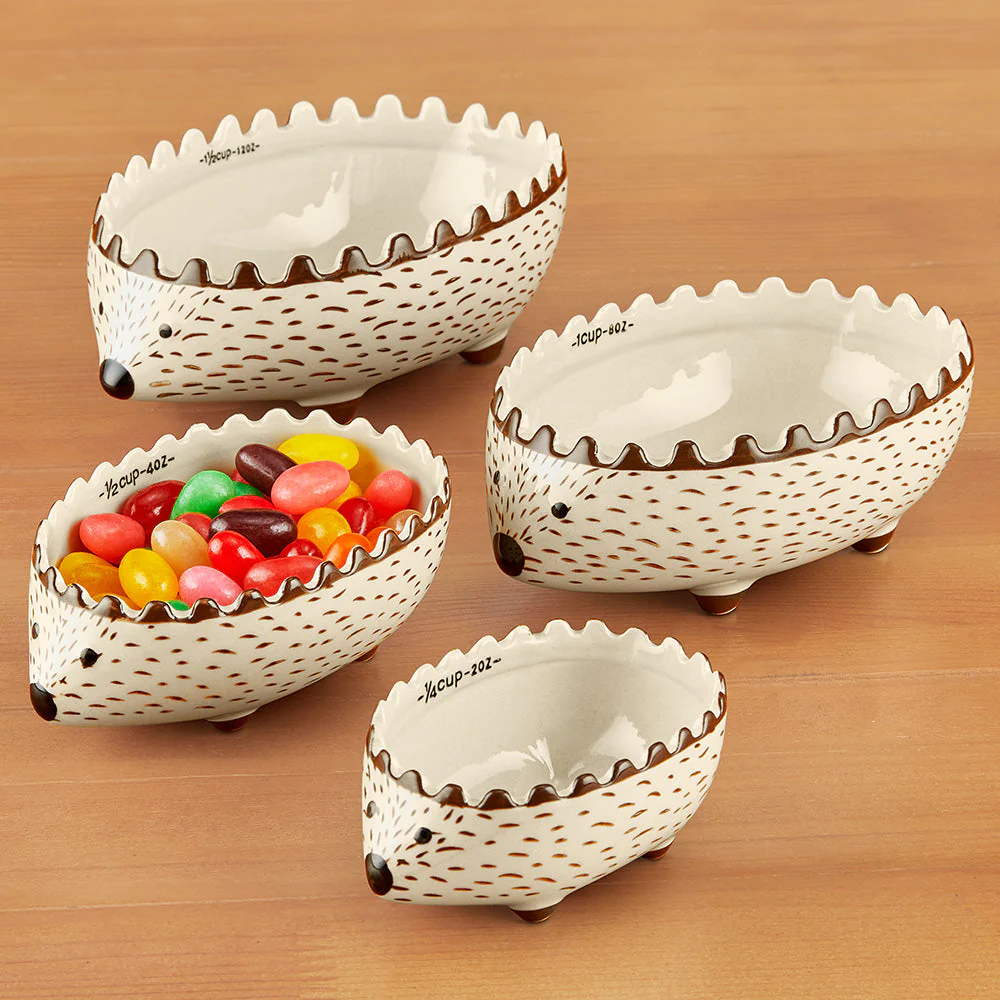 Nesting Stoneware Hedgehog Measuring Cups, Set of 4 - Image 3
