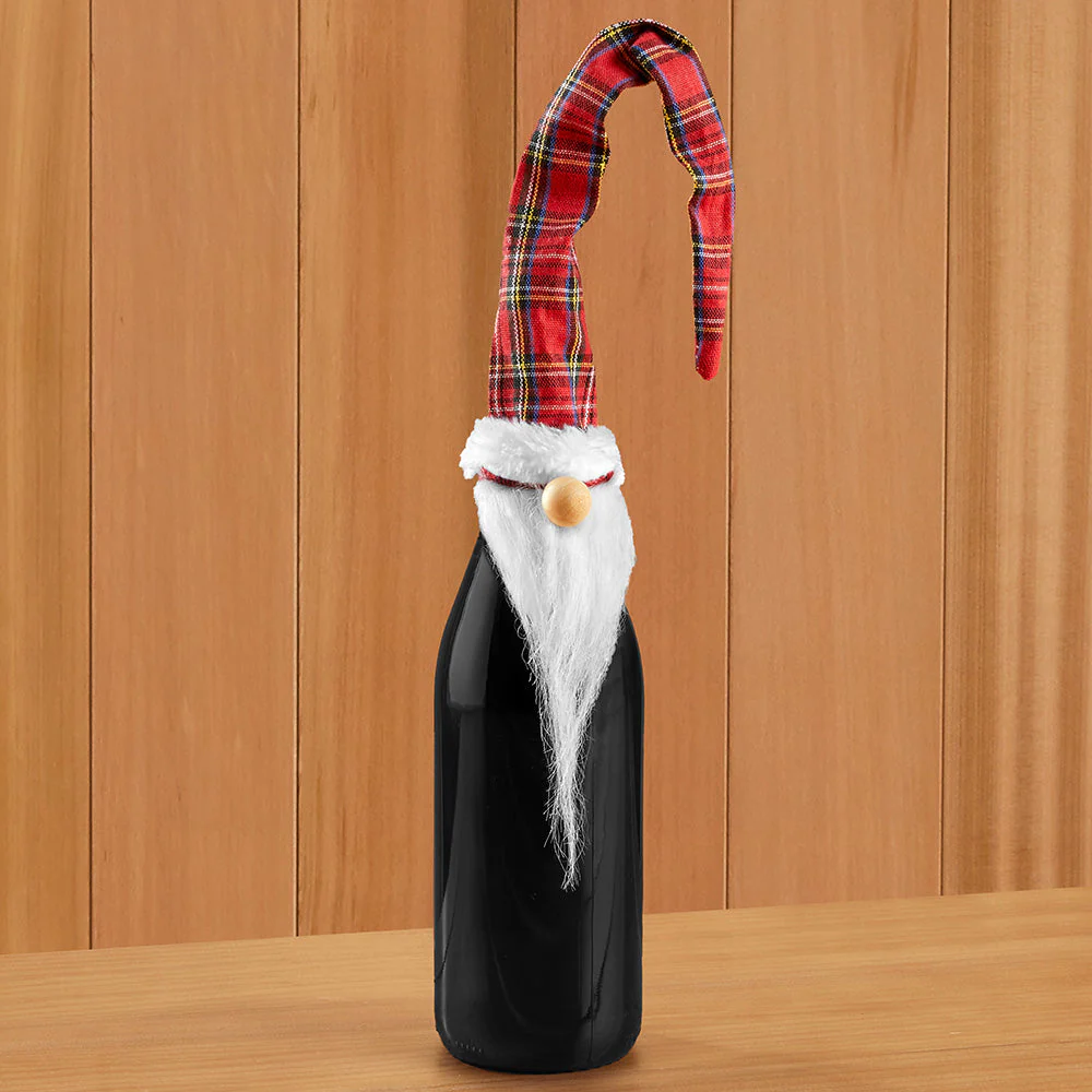 Perfectly Plaid Gnome Bottle Topper
