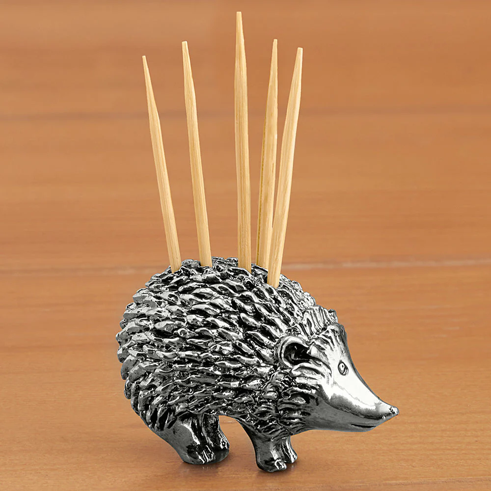 Pewter Hedgehog Toothpick Holder