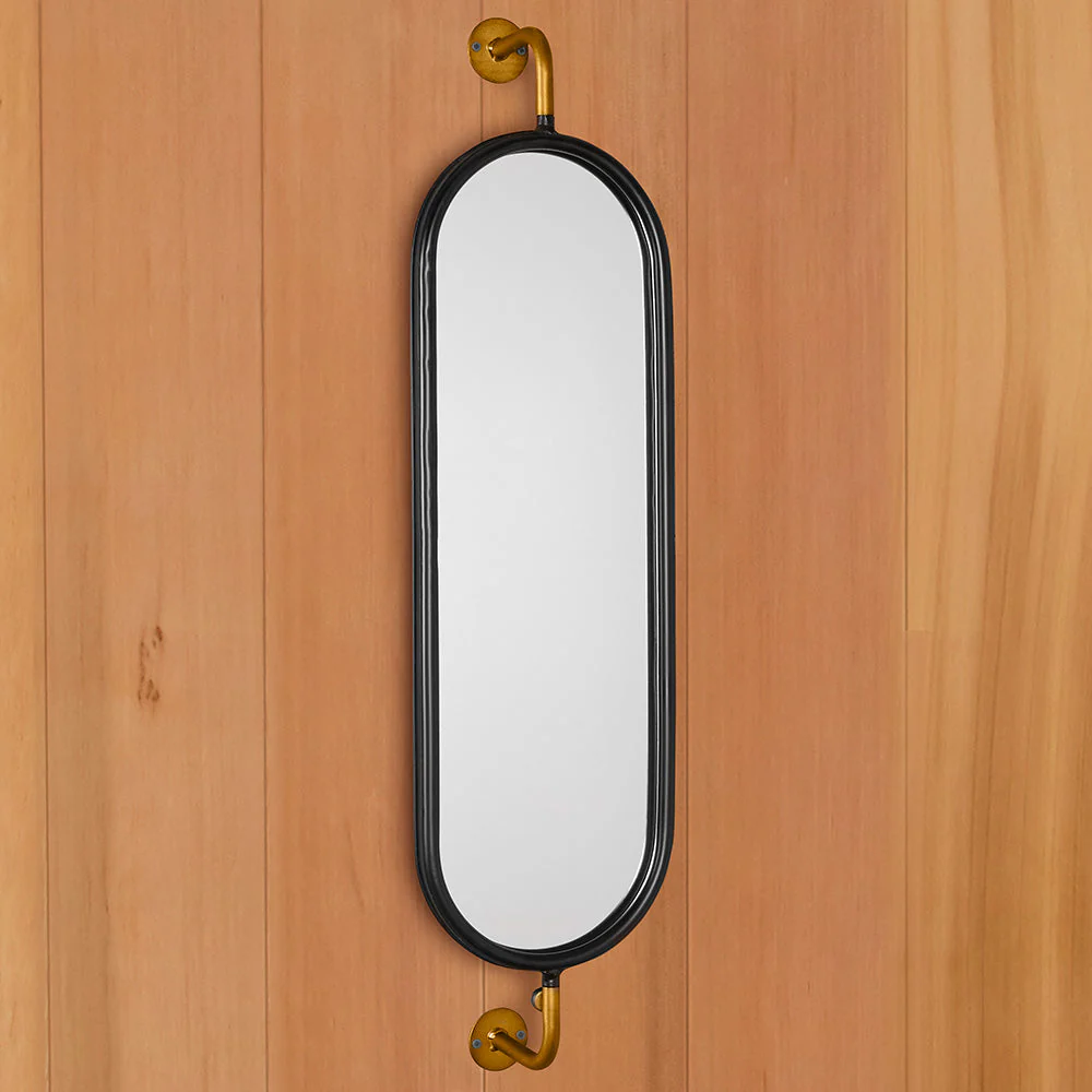 Pill-Shaped Pivot Mirror