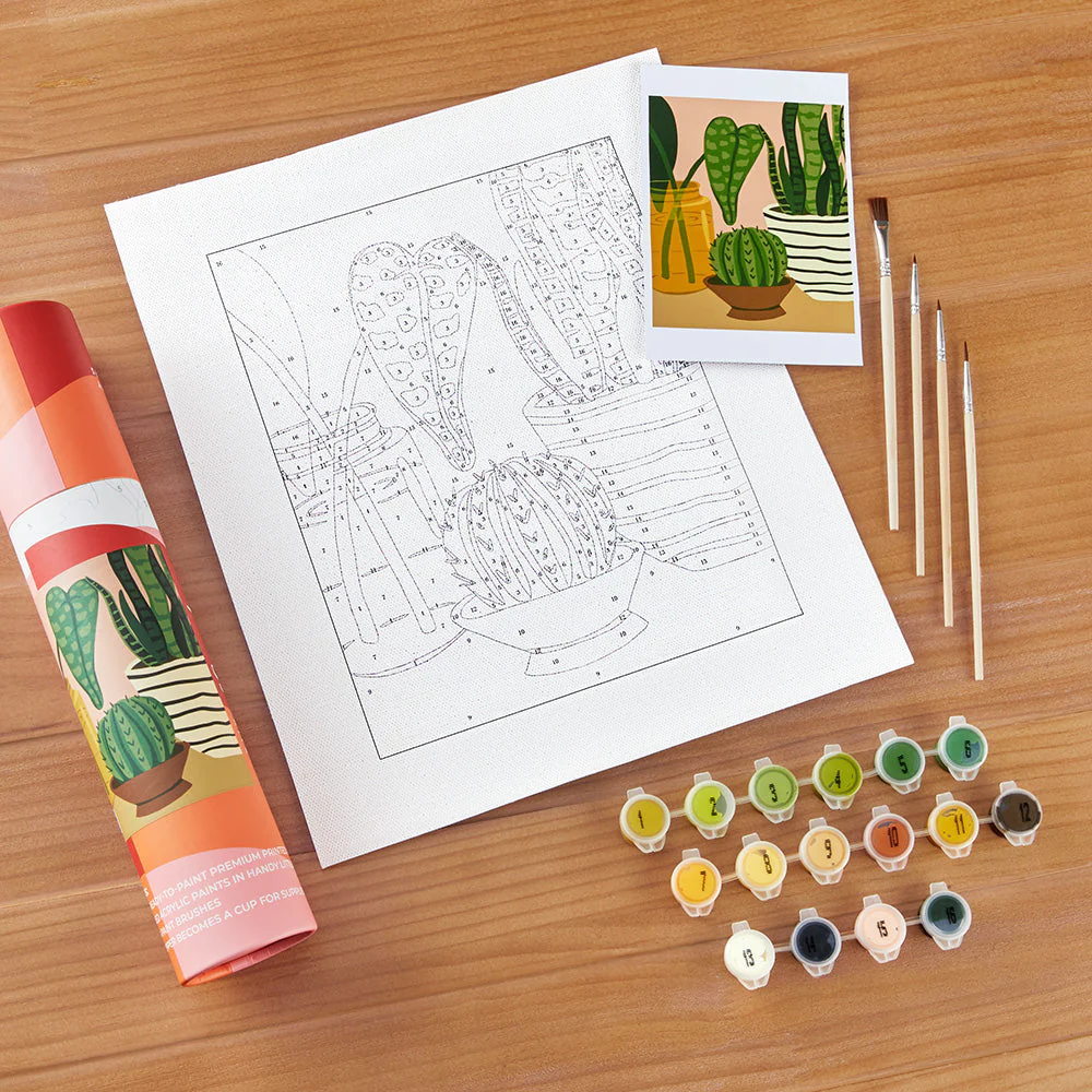 Pink Picasso Paint-by-Numbers Kit, Mid-Century Modern - Image 3