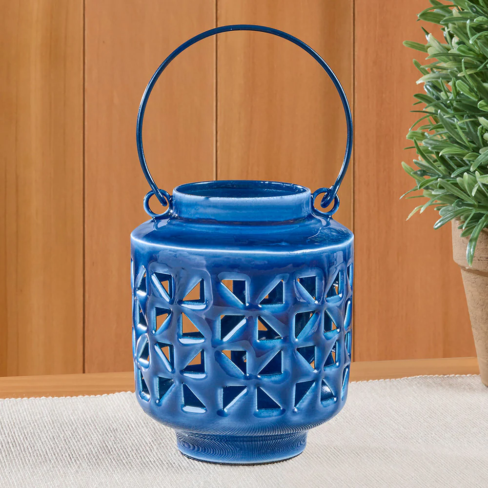 Pinwheel Enamel Garden Lantern - Image 3