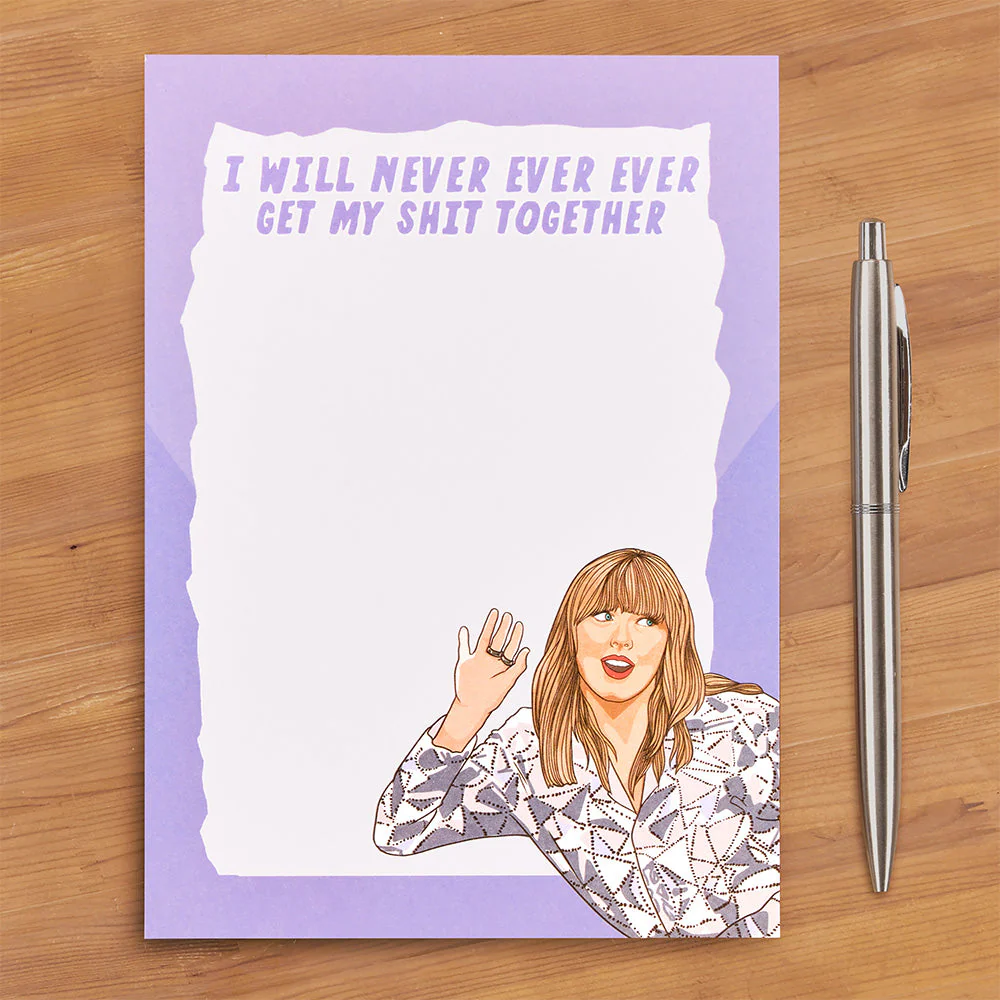 Pop Cult Paper Notepad, Taylor Swift "I Will Never Ever Ever"
