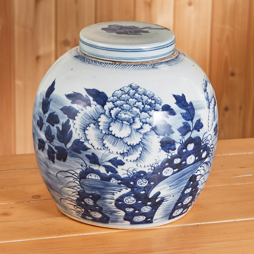 Porcelain Ginger Jar, Floral