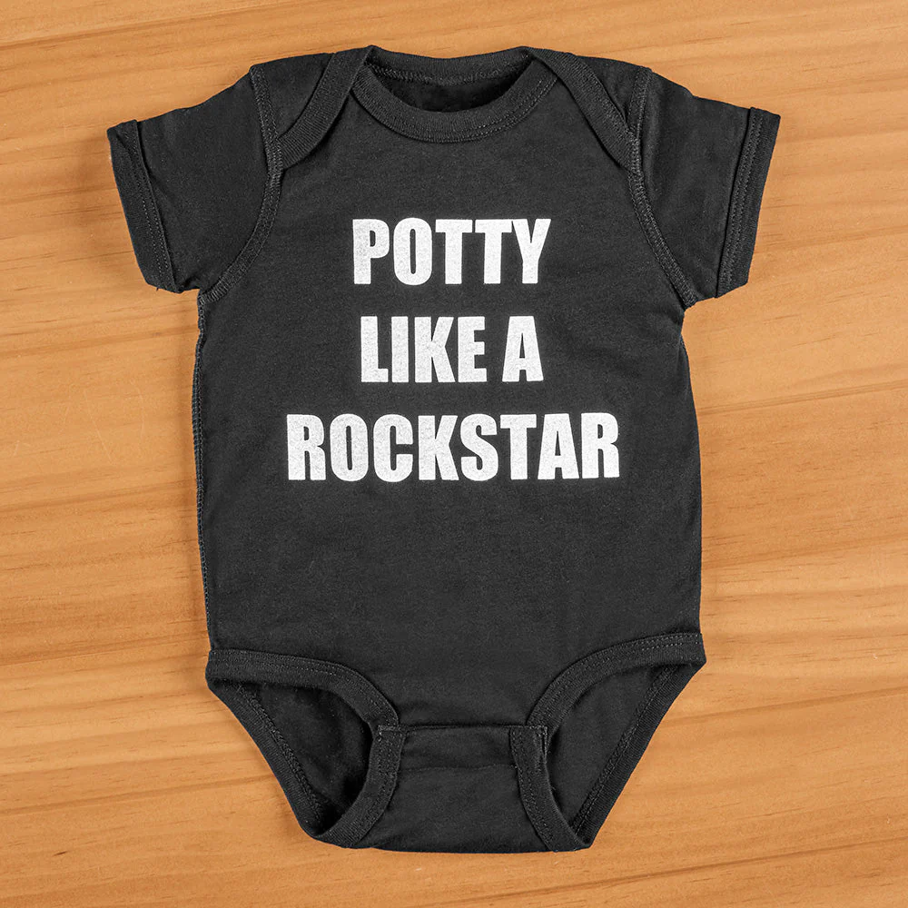 "Potty Like a Rockstar" Onesie