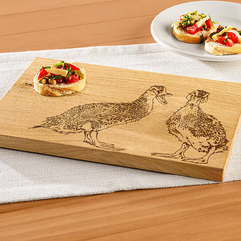 Quacking Ducks Oak Serving Board - Image 2