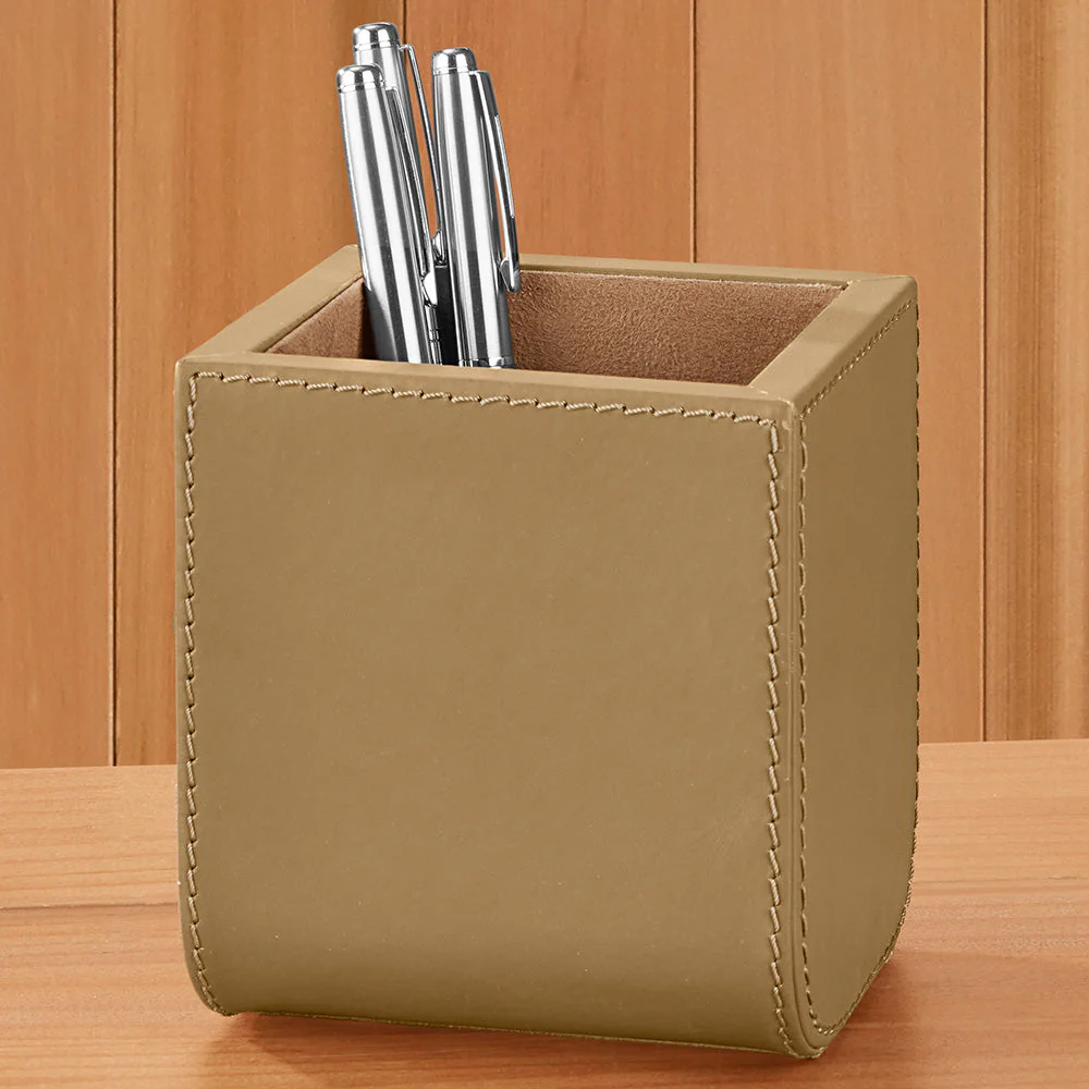 Radius Edge Leather Pencil Cup - Image 2