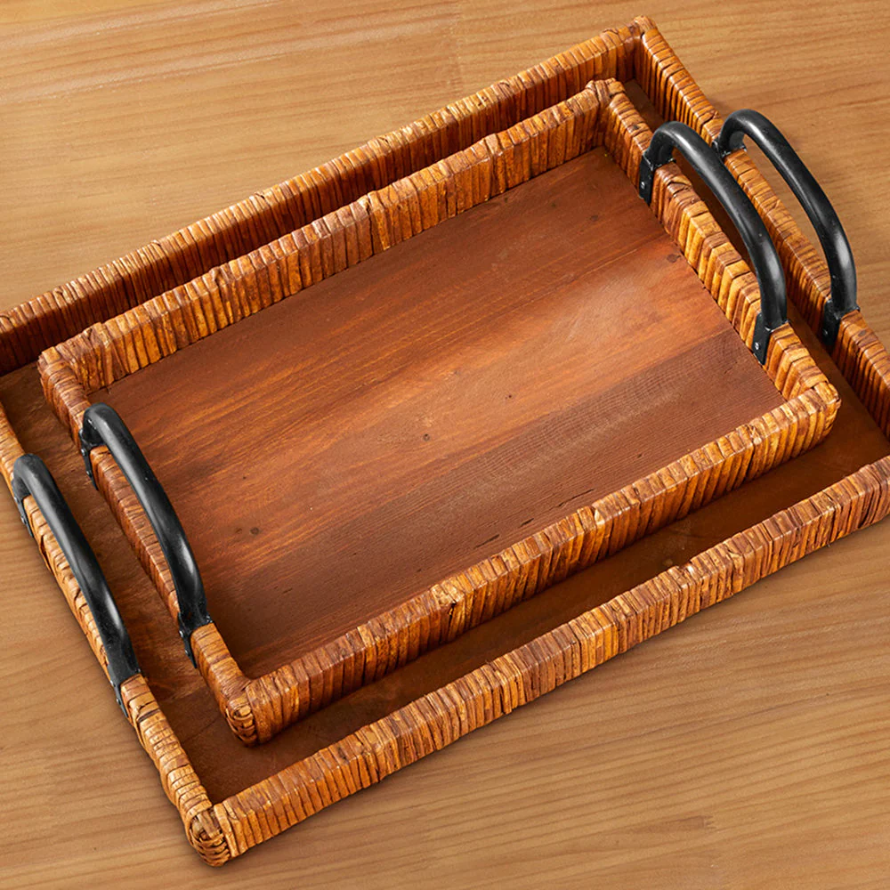 Rattan Ottoman Tray - Image 3