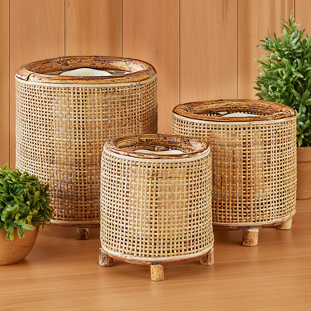 Raya Rattan Hurricane Vase - Image 2
