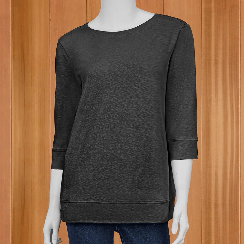 Renuar Cotton Slub 3/4 Sleeve Tee - Image 2