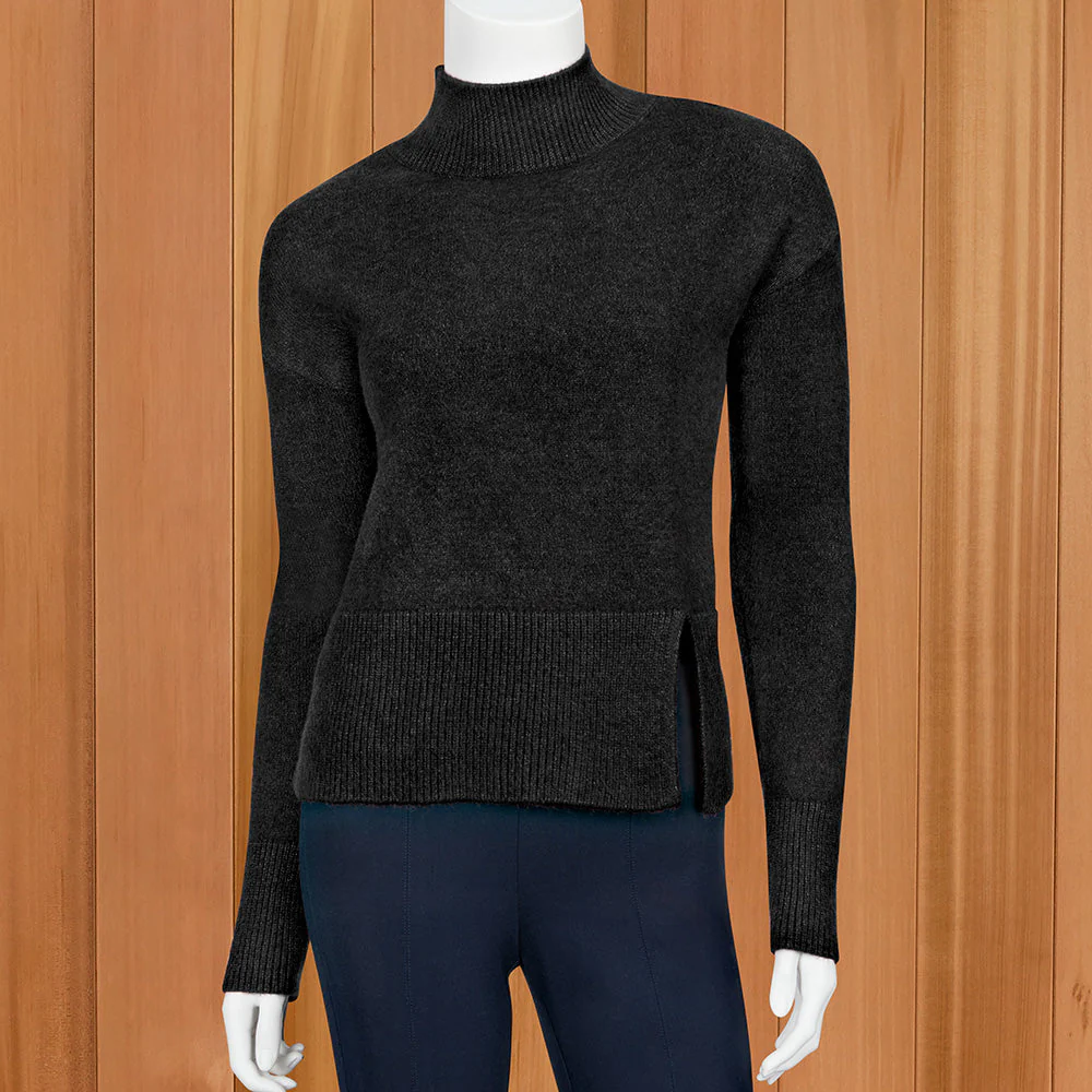 Renuar Cropped Mock Neck Sweater - Image 2