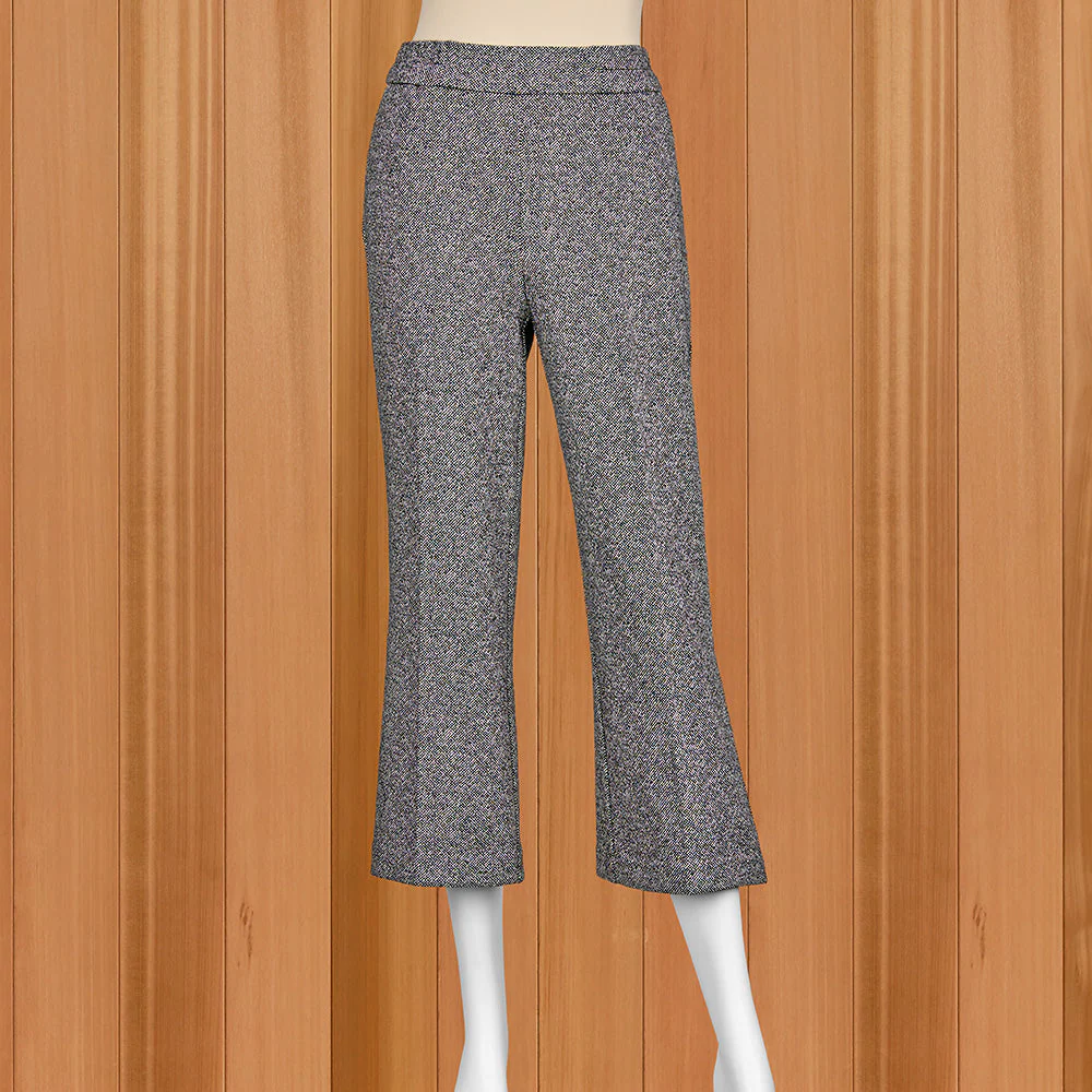 Renuar Textured-Knit Pull-On Cropped Pants